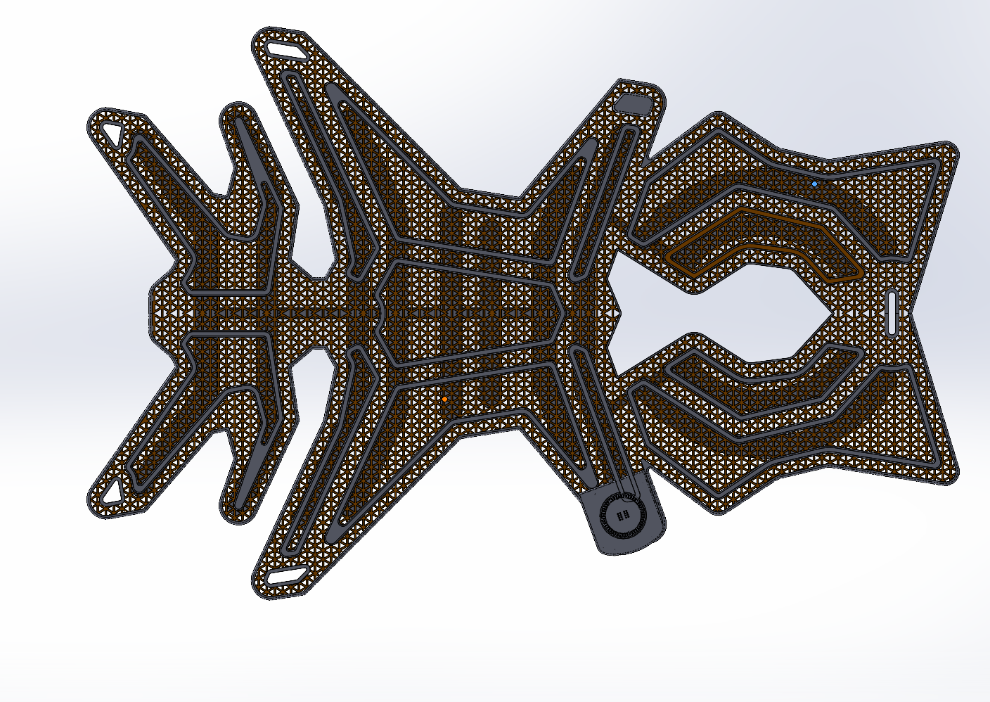 Thoracolumbar applicator showing precision-engineered electrode pattern for spinal muscle treatment
